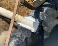 Image 13. Waterproof Sealant to Secure Spillway Pipe