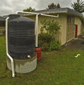 Finished rainwater catchment system.