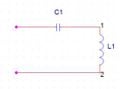 Fig 2a: LC-circuit with inductor and capacitor connected in series. [3]