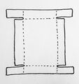 Fold where the diagram indicates. The folds should be 1 cm outside the natural folds of the box, so that the base enters the lid.