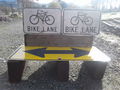 First prototype of Bike Lane bench.