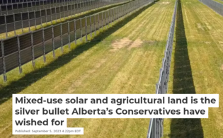 混合用途太阳能和农业用地是艾伯塔省保守党所希望的银弹