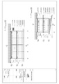 Module A cross and longitudinal sections drawings, first and second floor (in Spanish).