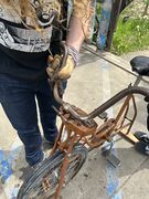 Bike in process of rust removal