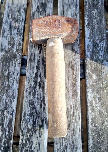 File:Before restoration photo of hammer.jpg