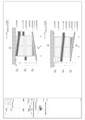 Module B left and right side elevation drawings (in Spanish).