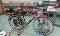 Finished Bike Blender and Smoothie Party at Mckinleyville High School, Spring 2017