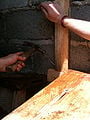 Fig. 4c: Hammering brace to wall