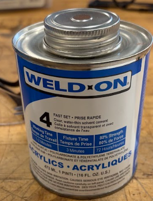 This is the product used to bond sheets of acrylic.