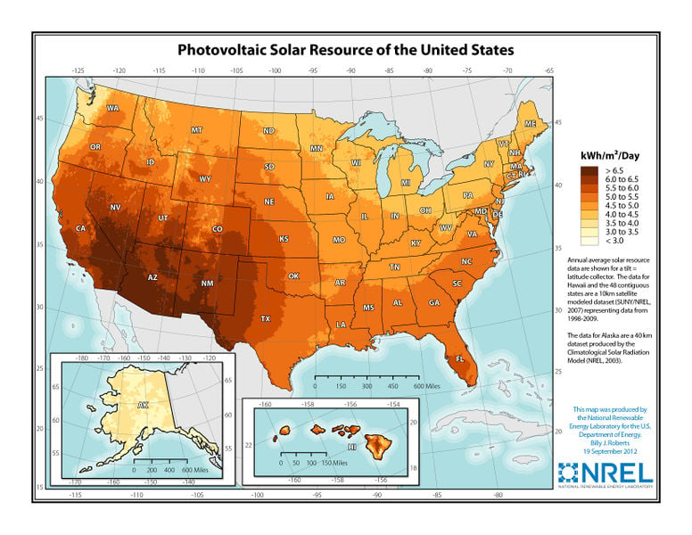 File:PV Solar Resource from 1198-2009 for USA.jpg
