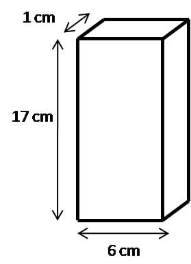 Figure 15 : Dimensions typiques d'une serviette hygiénique
