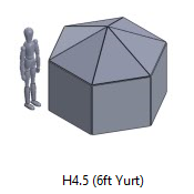 Mini Tall Hexayurt