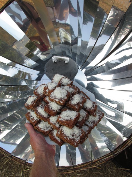 File:Willow Basket Parabolic Solar Oven - Medicinal Oatmeal Cookies With Dark Chocolate and Coconut Sprinkles.JPG