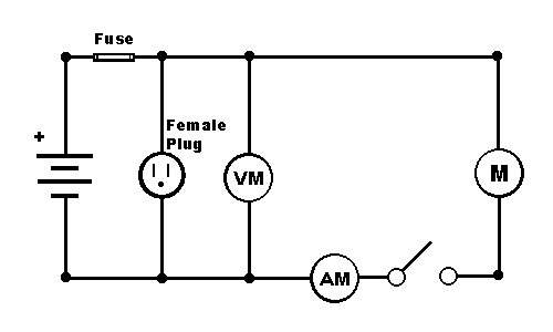 Battery and motor schematic