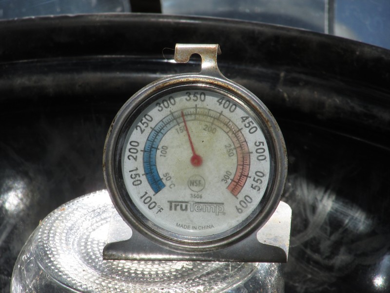 File:Willow Basket Parabolic Solar Oven - Thermometer Closeup.JPG