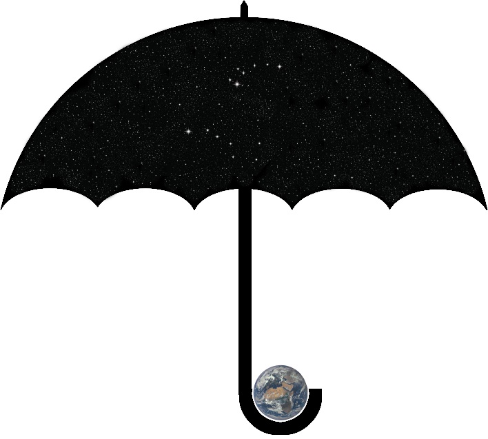 Black umbrella with earth n star big dip little dip star field cloned b .jpg