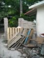 Fig 1a: broken furniture and trashed construction material