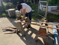 Image 18. Cut Fence panels to the appropriate length.