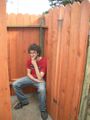 Robbie utilizing the bench