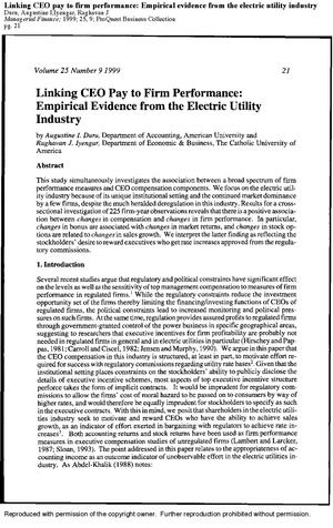 Linking CEO pay to performace- Empirical evidence from the electric utility industry.pdf