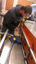 Pop riveting the tub together