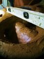 imagen 1i: para incrementar el área de superficie caliente, los orificios por donde el calor es conducido son moldeados cuesta arriba.
