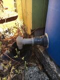 Close up of the broken first flush valve