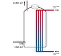 Distribución del calor mediante circuitos de calefacción convencionales.
