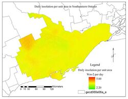 An open source simulation of photovoltaic yield with r.sun over large regions