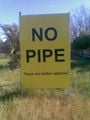 No pipe poster "there are better options"
