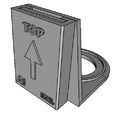 CAD design of cyclone sampler holder from back.