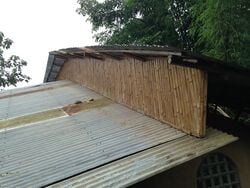 Bamboo roofing spacer.