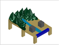 Figure-3: AutoCAD Drawing of Interactive Watershed model.