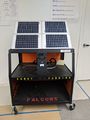 The previous solar-powered robot charging station before being fixed and upgraded by team Wooden Lions