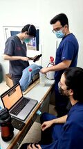 Expert using our simulator for validation