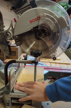 Cutting the acrylic