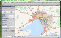 OpenTripPlanner Analyst functionality, showing Travel time maps to Monash University in Sth-East Melbourne.