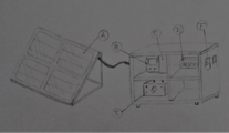 A drawing of the alternative solution that we chose to base our final design off of.