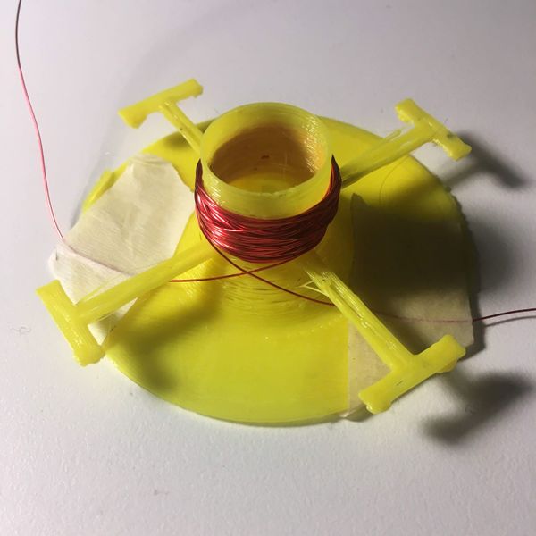 File:3-D Printed Voice Coil Wrapped.JPG