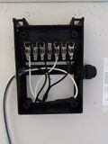 Wiring on the back of the panel.