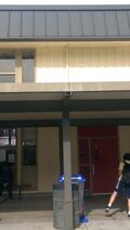 Fig 1: Rainwater drainage system at Zane Middle School before the installation of Streamline.