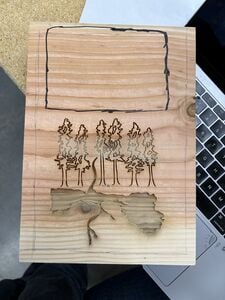 Figure 1.3 - Testing Laser Engraving