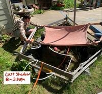 Image 3: Lower angle of Shade cloth— more flat.