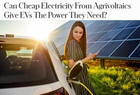 Can Cheap Electricity From Agrivoltaics Give EVs The Power They Need?