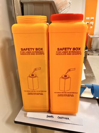 Sharps container, view 2