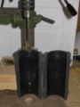 Fig 2. The brace attached to the drill press.