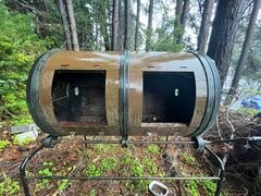 Decommissioned 2-Step Hand-Cranked Compost Bin and Tumbler. (No Front Panels)