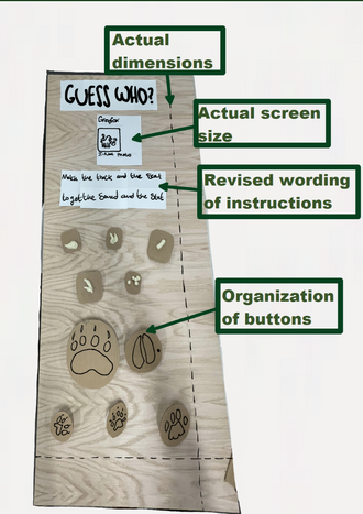 Second Prototype using cardboard, paper, and wood.