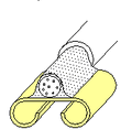 Soldering wire on clamp