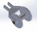 line the holes of each part up and feed the 5/8" bolt through, securing a nut on the other side